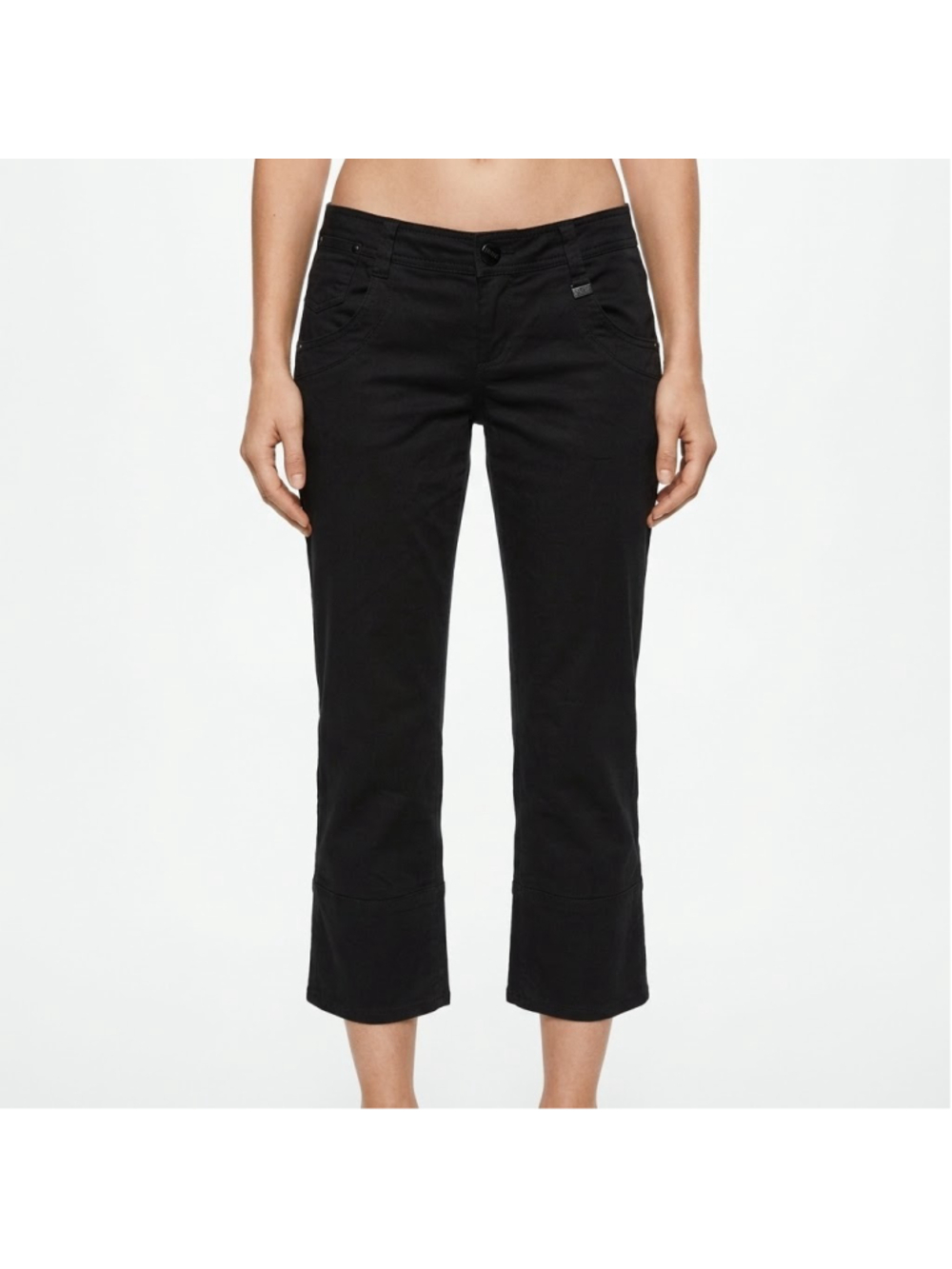 MNG Basics Mango Women Black Cropped Pants Capris Size 4